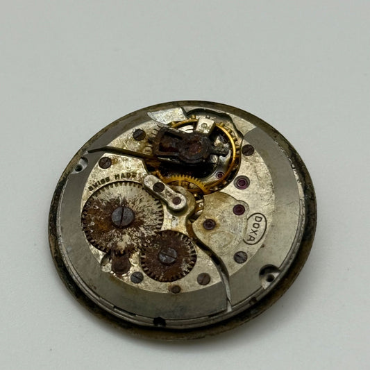 Doxa ETA 932 Watch Movement Manual Wind Rusted Vintage Swiss Parts Repair 25.9mm
