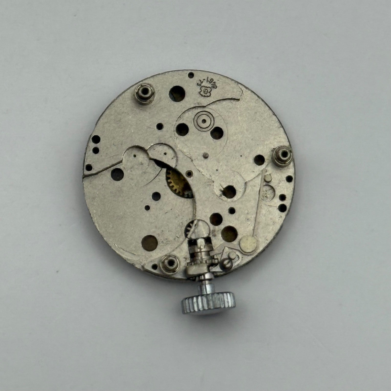EB 8461-73 Watch Movement Manual Wind Vintage Incomplete Parts Repair 19.6mm