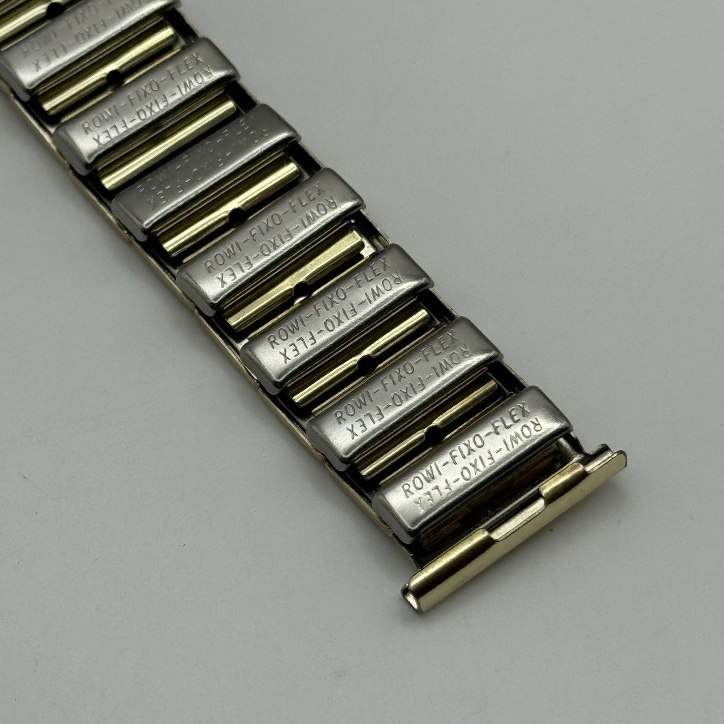 20mm Lug Rowi Fixo Flex Vintage New Old Stock NOS Expandable Strap Black Gold