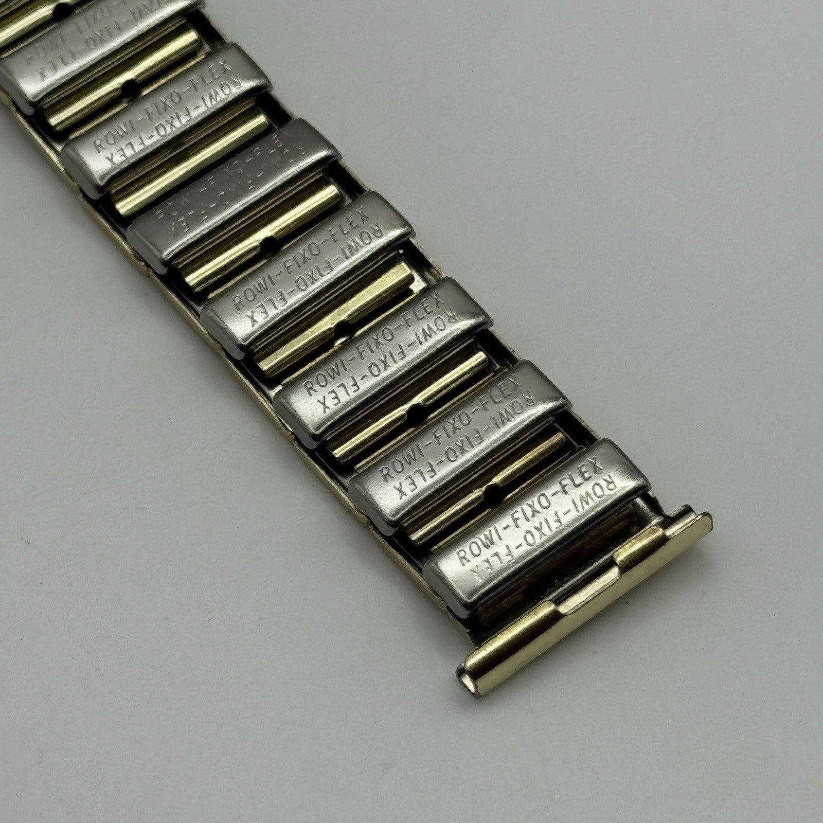 20mm Lug Rowi Fixo Flex Vintage New Old Stock NOS Expandable Strap Black Gold