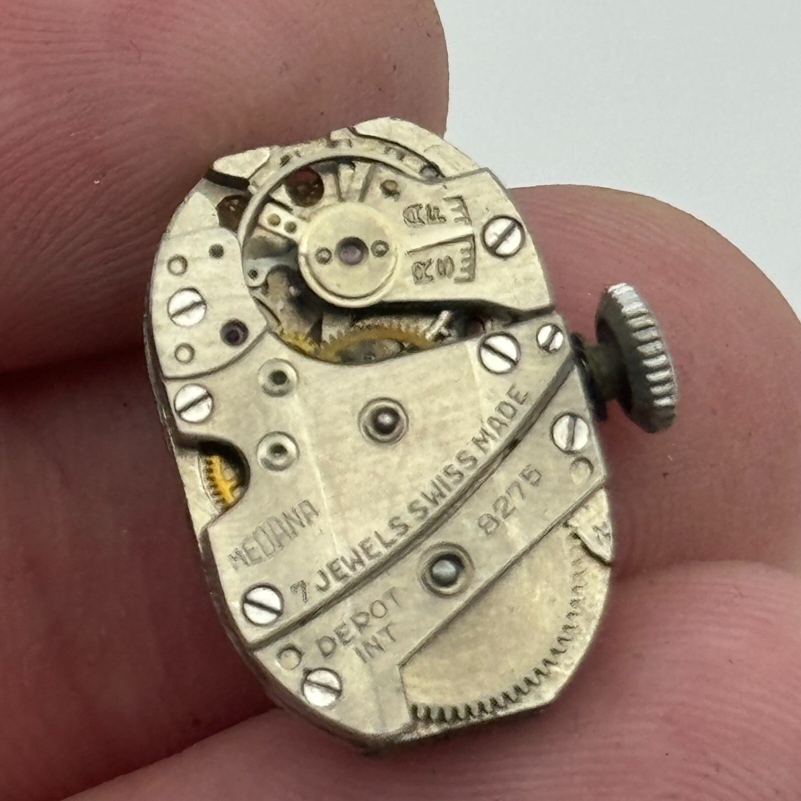 12.8mm Balance Ok Medana 8275 Manual Wind 7 Jewel Swiss Watch Movement PARTS