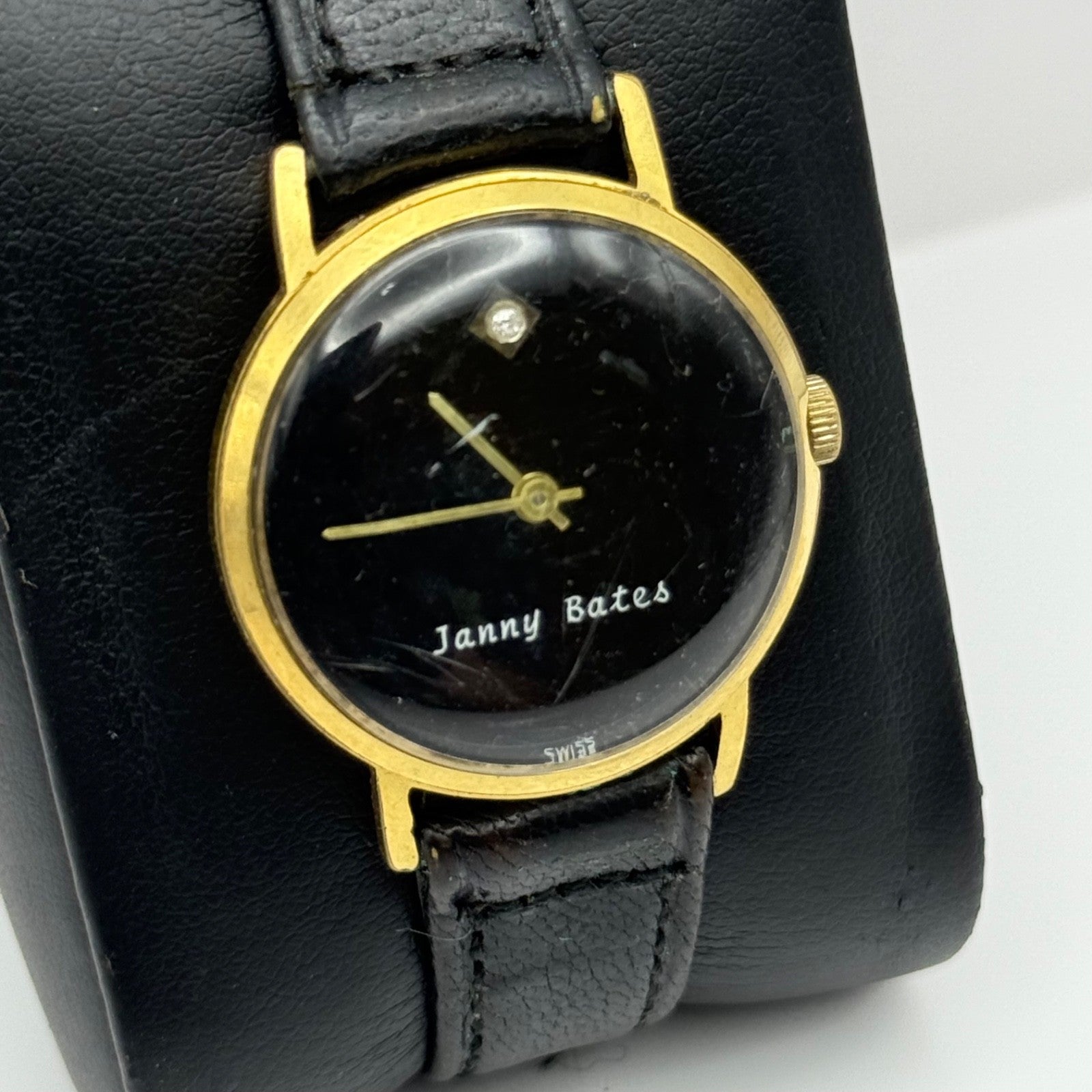 28mm Jenny Bates Swiss Gold Plated Vintage Manual Wind Watch PARTS / REPAIR