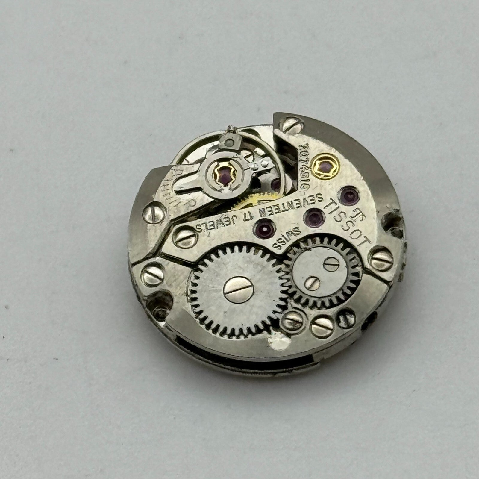 15.5mm Tissot 709-1 Balance Intact Swiss Manual Wind Watch Movement PARTS REPAIR