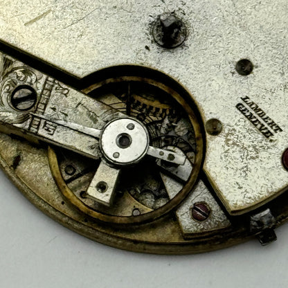 40.7mm Antique Lambert Geneve Balance Intact Key Wound Pocket Watch Movement
