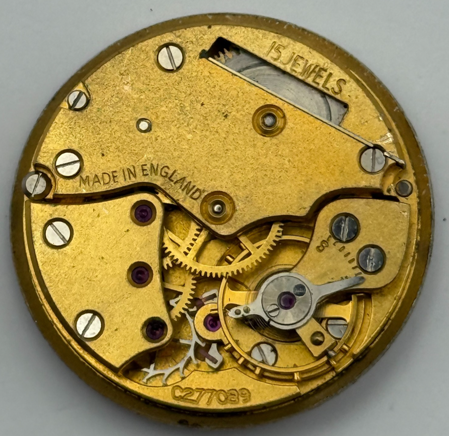 Smiths De Luxe C277089 Watch Movement Manual Wind Vintage Parts Repair 26.6mm