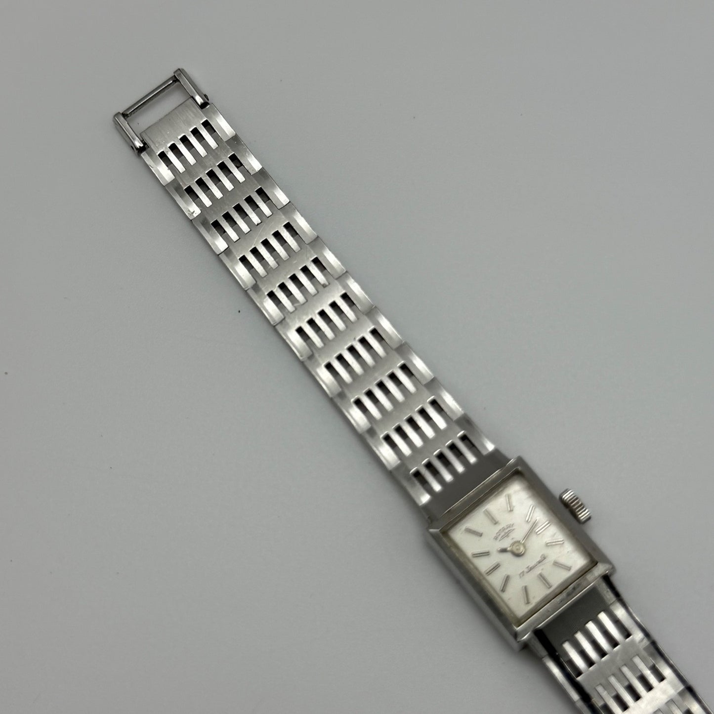 15mm Vintage Rotary 17 Jewels Silver Tone Panel Manual Wind Watch PARTS / REPAIR