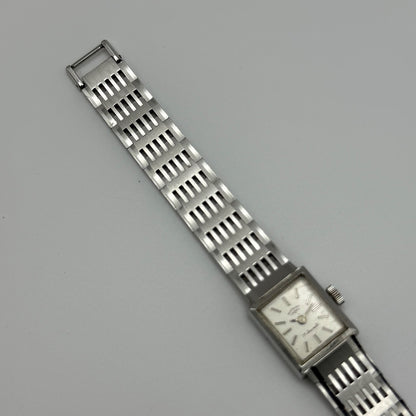 15mm Vintage Rotary 17 Jewels Silver Tone Panel Manual Wind Watch PARTS / REPAIR