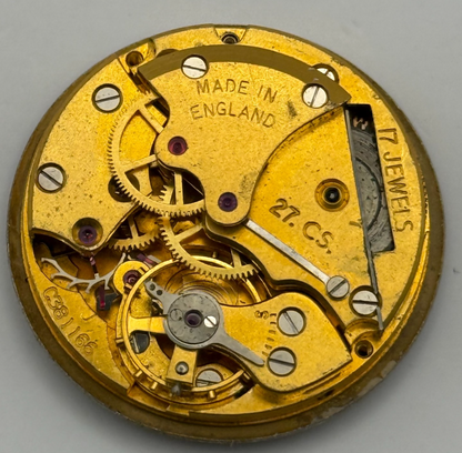 Smiths 27.CS. De Luxe Watch Movement Manual Wind Vintage Parts Repair 26.9mm