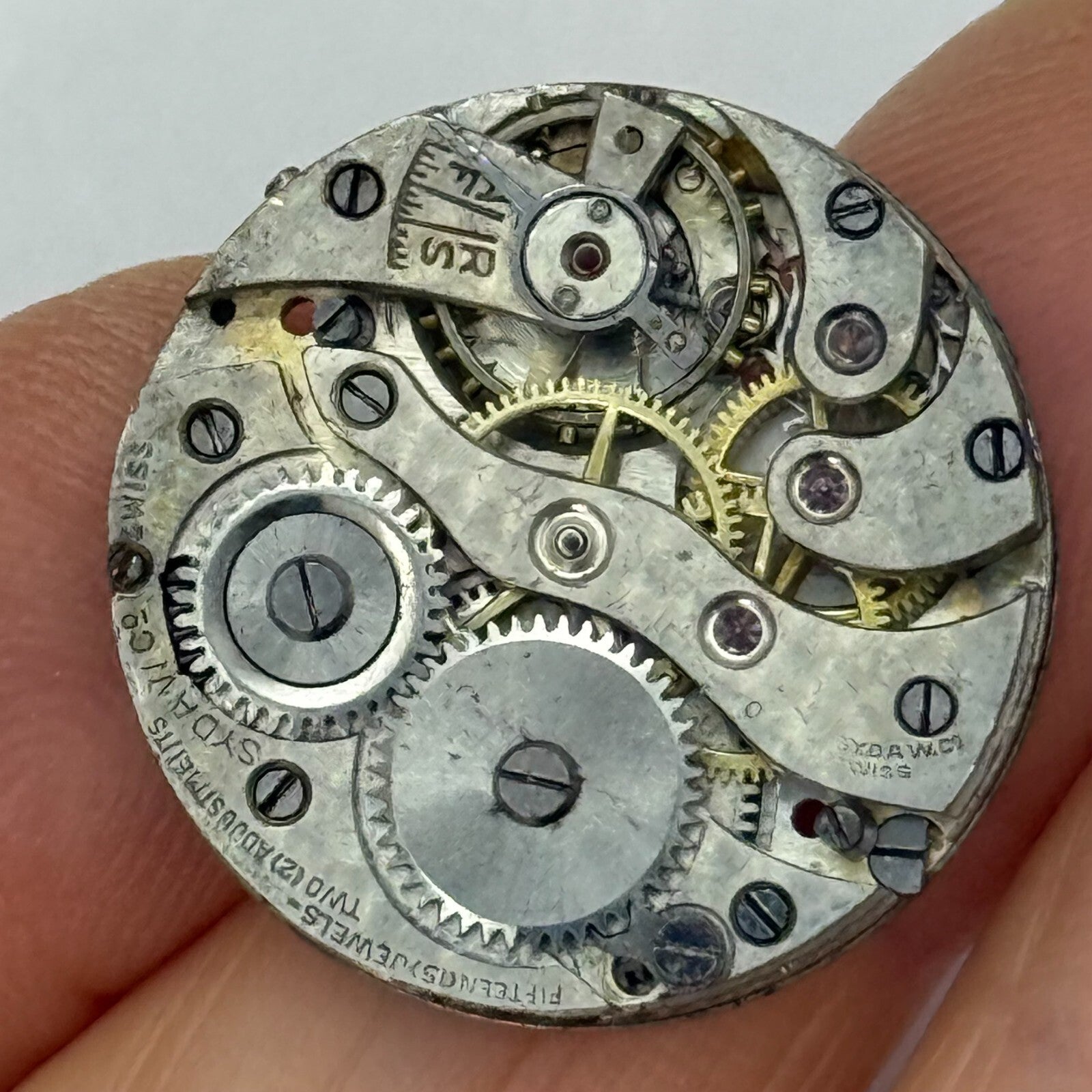 23.7mm Vintage Syda Watch Co Cal 11 Trench Balance Ok Manual Wind Watch PARTS