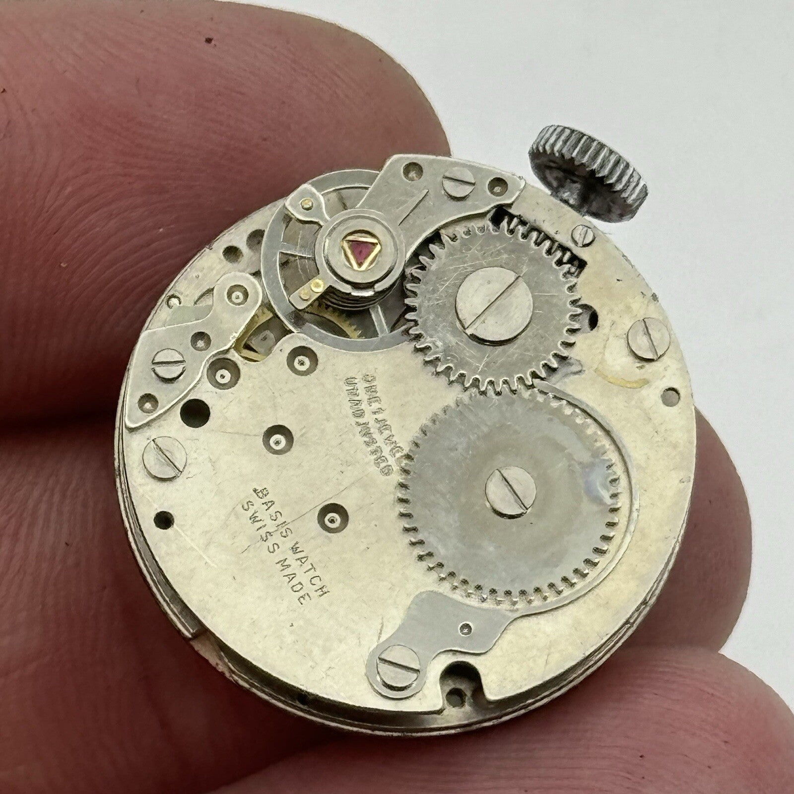 26mm Ladies Manual Wind Glynford Basis Red DialSwiss Watch FOR PARTS TO RESTORE