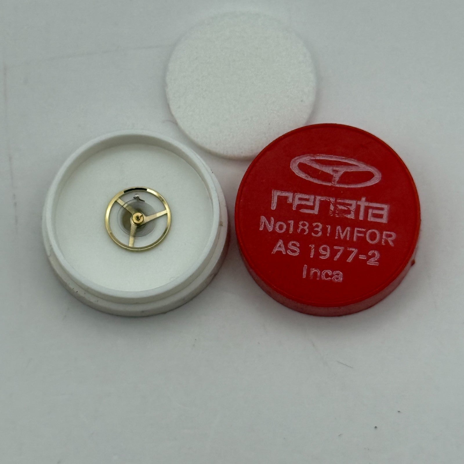 AS 1977-2 Balance Wheel Complete And Spring  1831 M Watch Movement Parts NOS