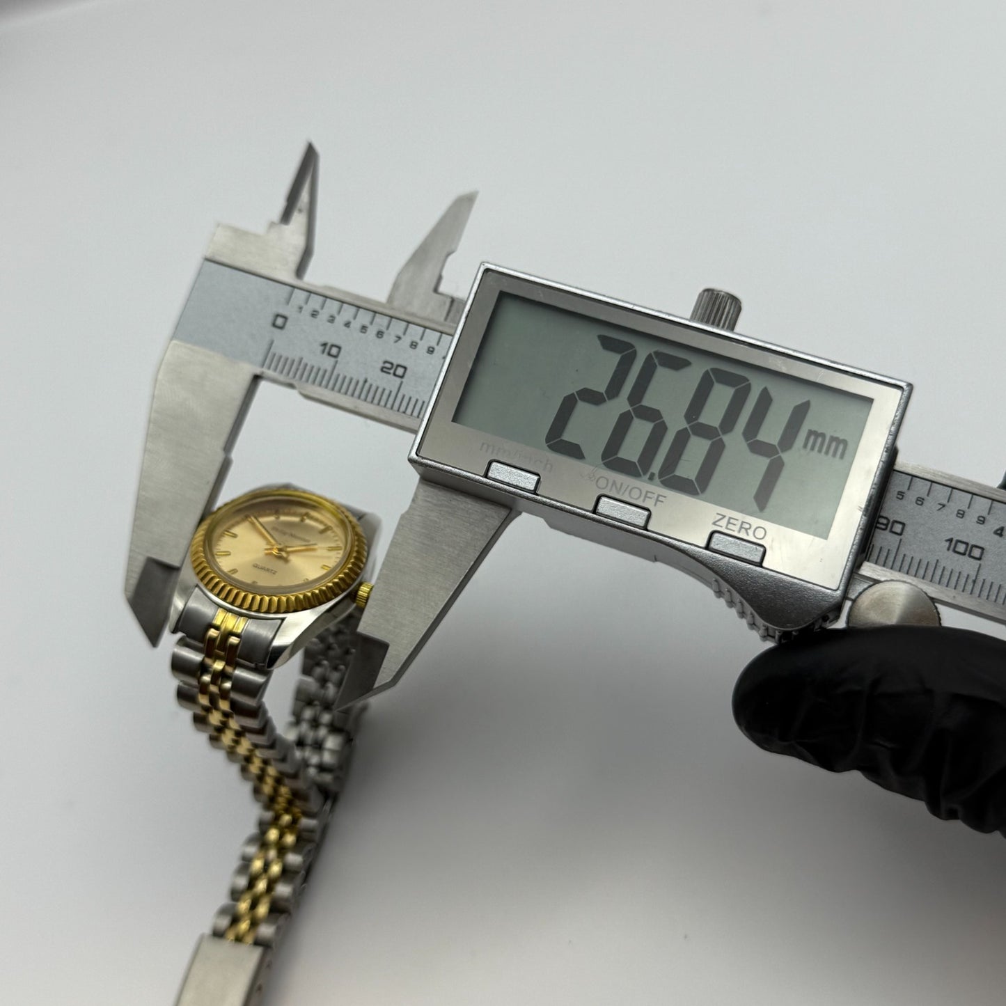 24mm Working Ladies Philip Mercier L123L Two Tone Quartz Watch 6.75 Inches