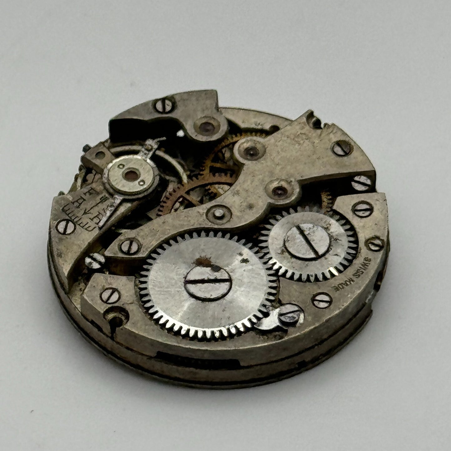 23.6mm Unidentified Swiss Made Vintage Manual Wind Watch Movement PARTS SPARES