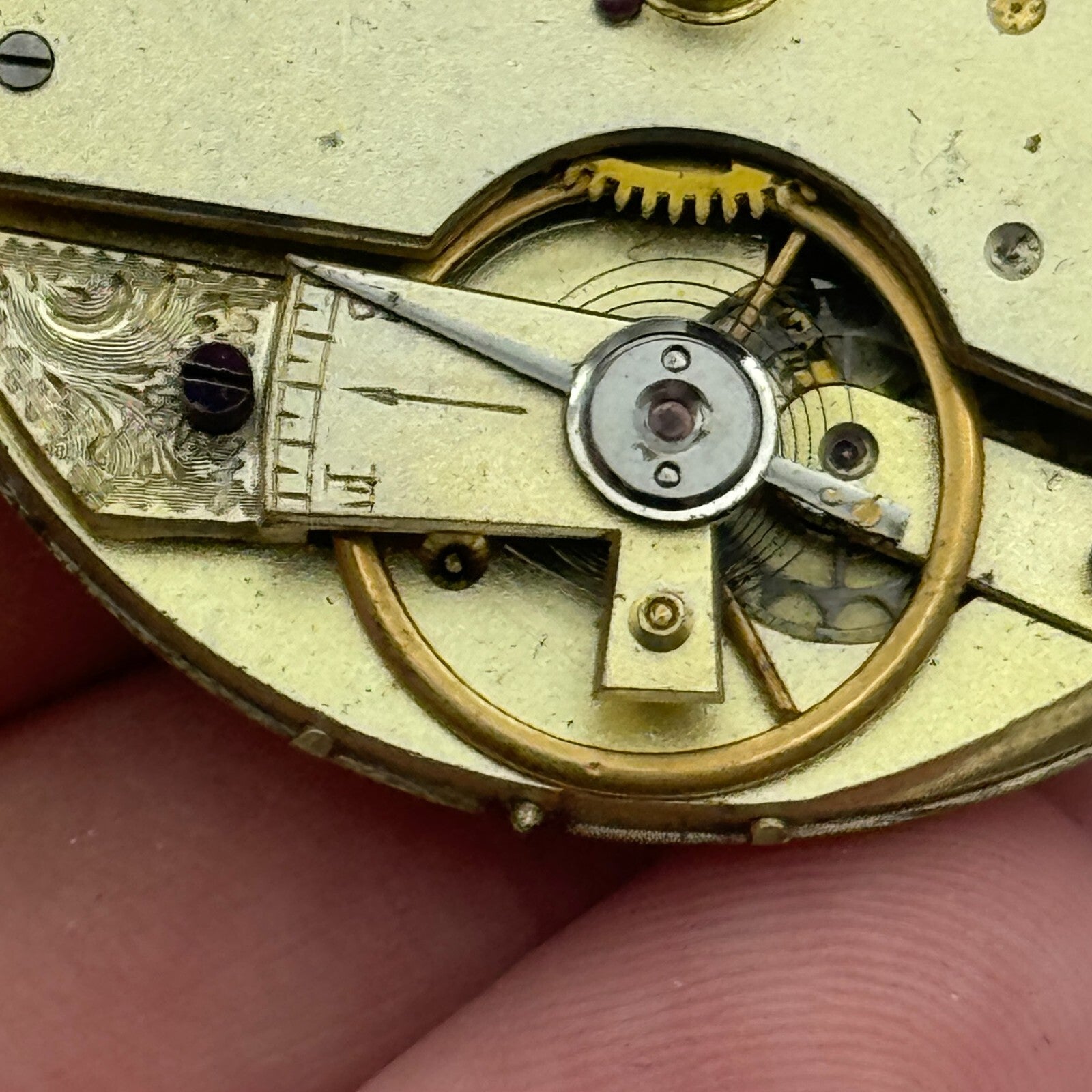 42.7mm Antique Kendal & Dent Key Wound Pocket Watch Movement PARTS REPAIR SPARES