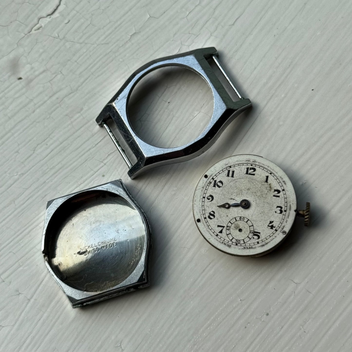 26mm Vintage Sub Seconds Good Balance Swiss Manual Wind Watch PARTS / REPAIR