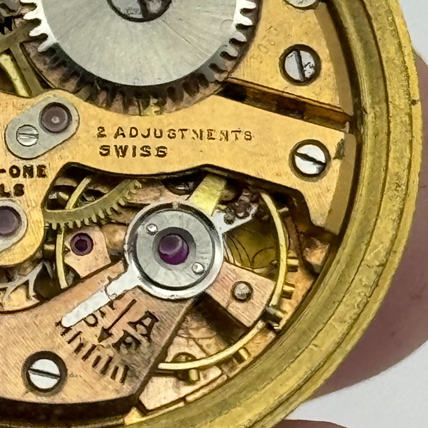 28.3mm Enicar A-R 410 Accurist Manual Wind Watch Movement Swiss Vintage PARTS