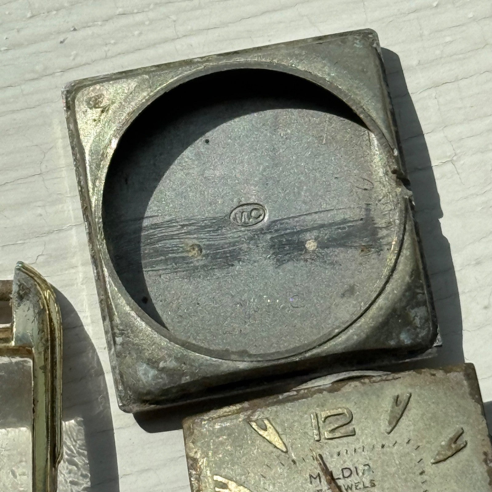 22mm Vintage 15 Jewels Antimagnetic Swiss Aluminium Manual Wind Watch For PARTS