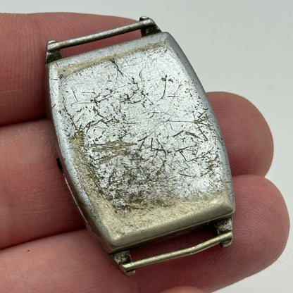 25.8mm AS 340 A Schild Watch Movement And Art Deco Tank Case 15 Jewels PARTS