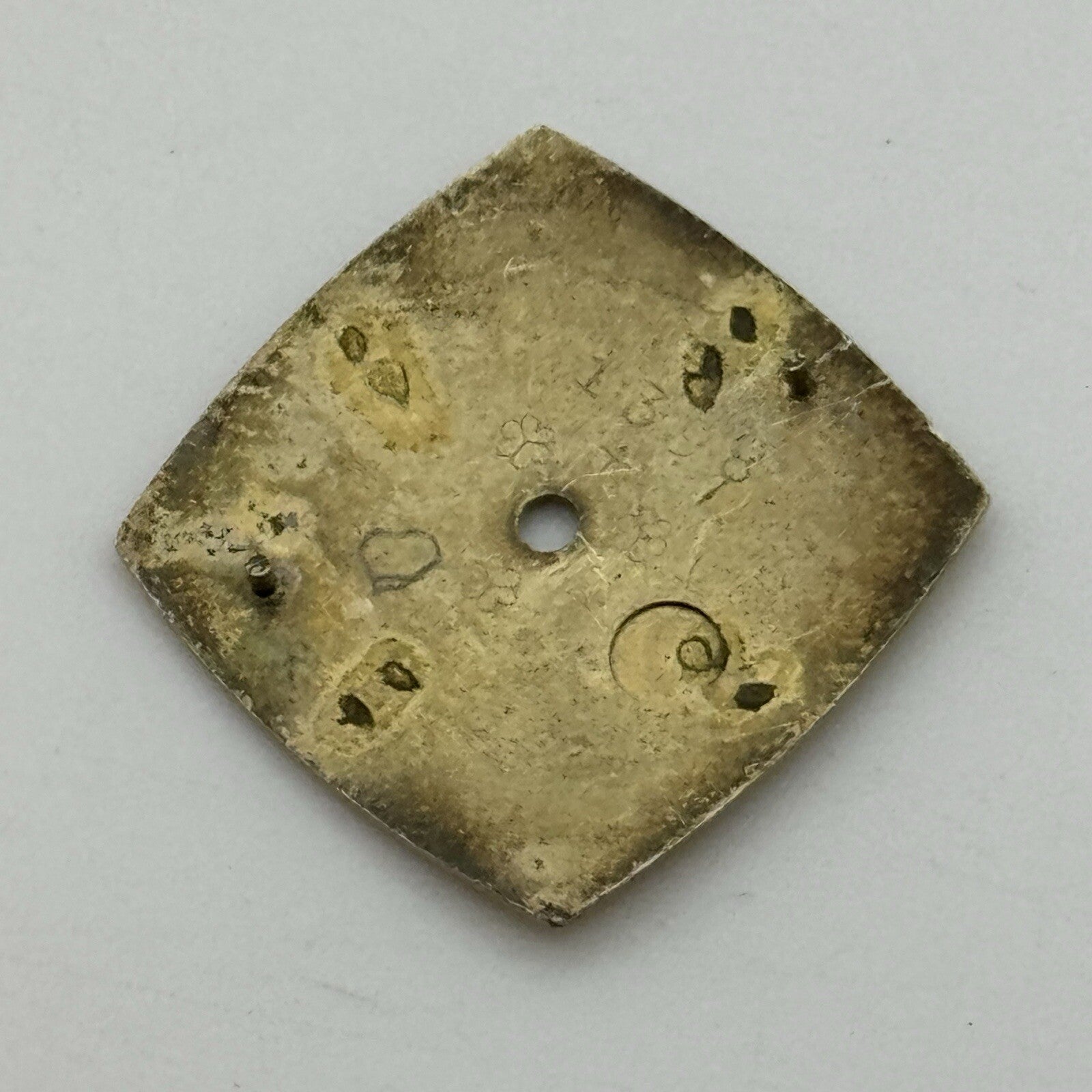 17.5mm Vintage Square Omega Geneve Ladies Gold Tone Wristwatch Dial Spares Parts