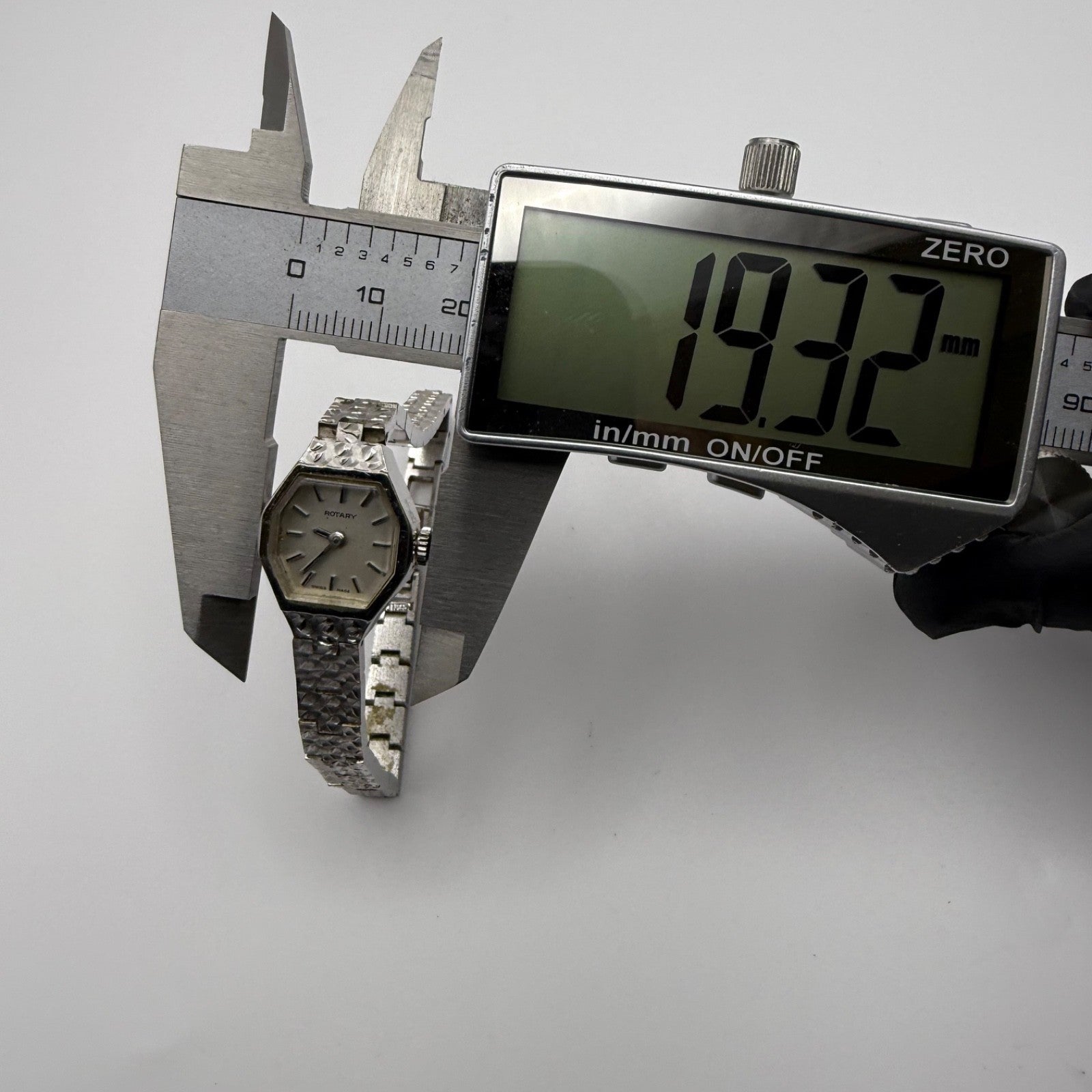 19mm Running Vintage Ladies Rotary Swiss Silver Tone Manual Wind Watch PARTS