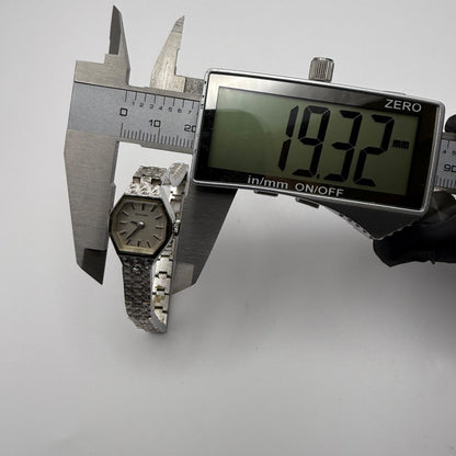 19mm Running Vintage Ladies Rotary Swiss Silver Tone Manual Wind Watch PARTS