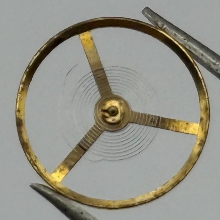 Smith 608 Balance Wheel Complete And Spring 10 1/2''' 1535 Watch Movement Parts