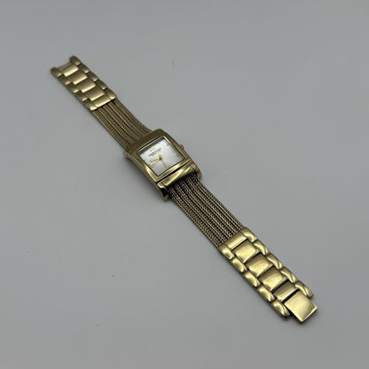 21mm Working Ladies Kenneth Cole Reaction Gold Plated Quartz Watch 6.5 Inches