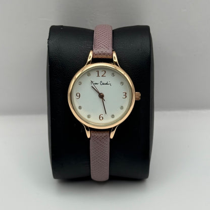 Ladies Pierre Cardin Watch Working New Battery Pink Strap Quartz 28mm