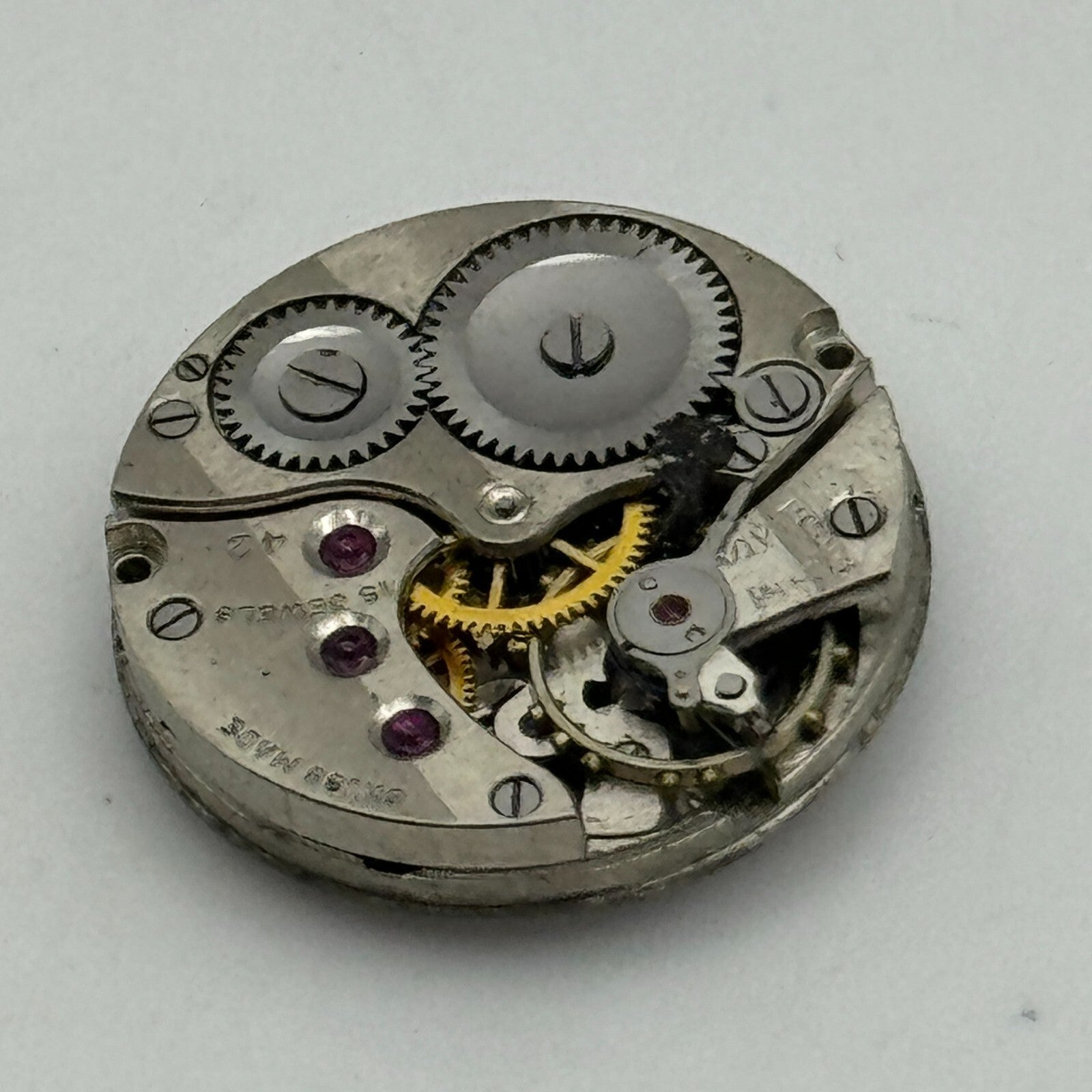 19.7mm Limit Revue 42 Swiss Military Style Manual Wind Watch Movement PARTS
