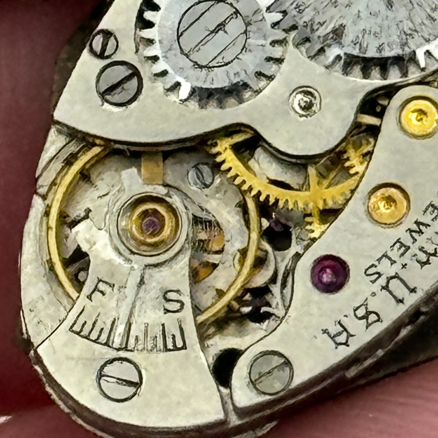 6.5L Waltham Grade No. 659 Model L-6.5 American Watch Movement PARTS SPARE