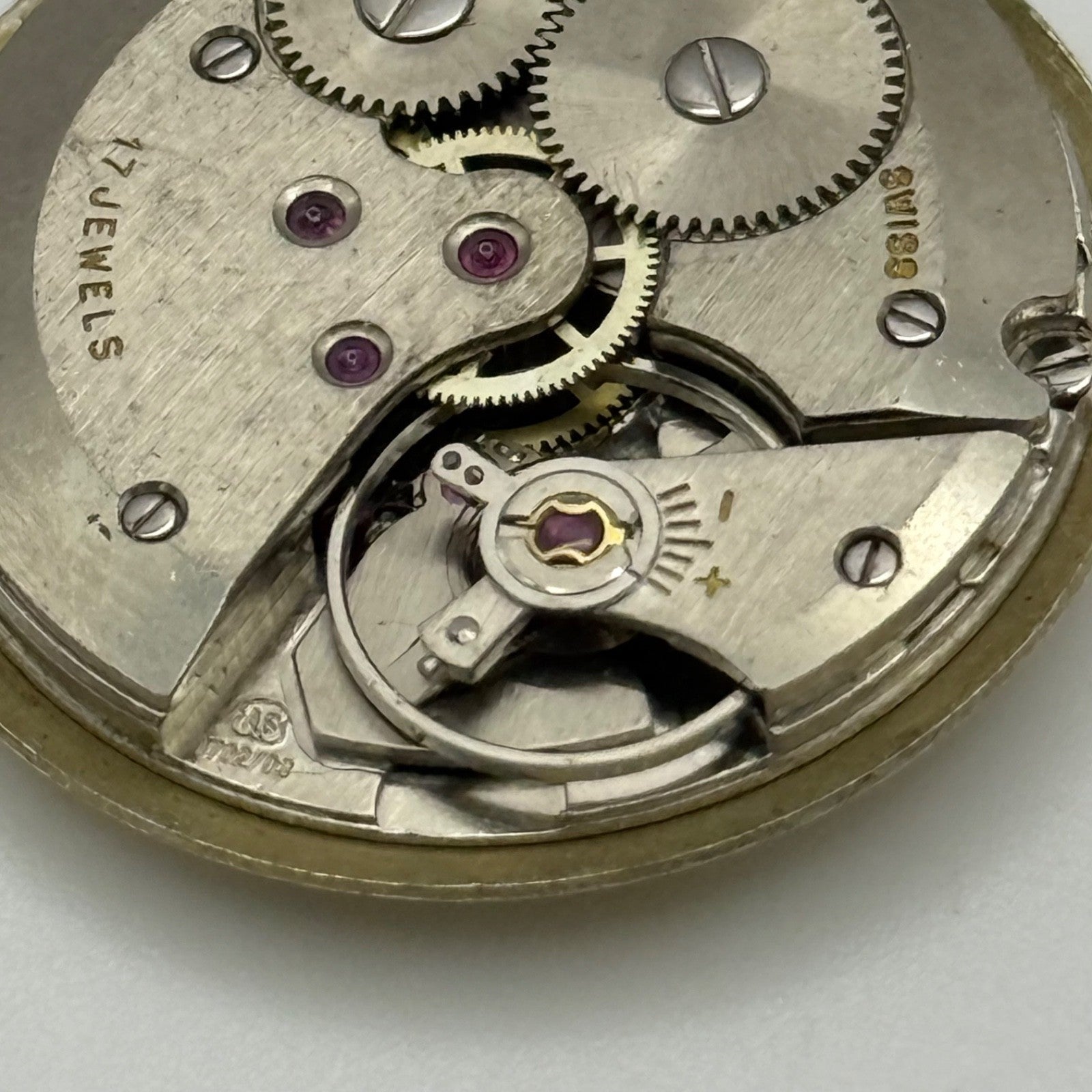 Limit AS 1702/03 Watch Movement Manual Wind Vintage Date Swiss Parts Repair 26mm