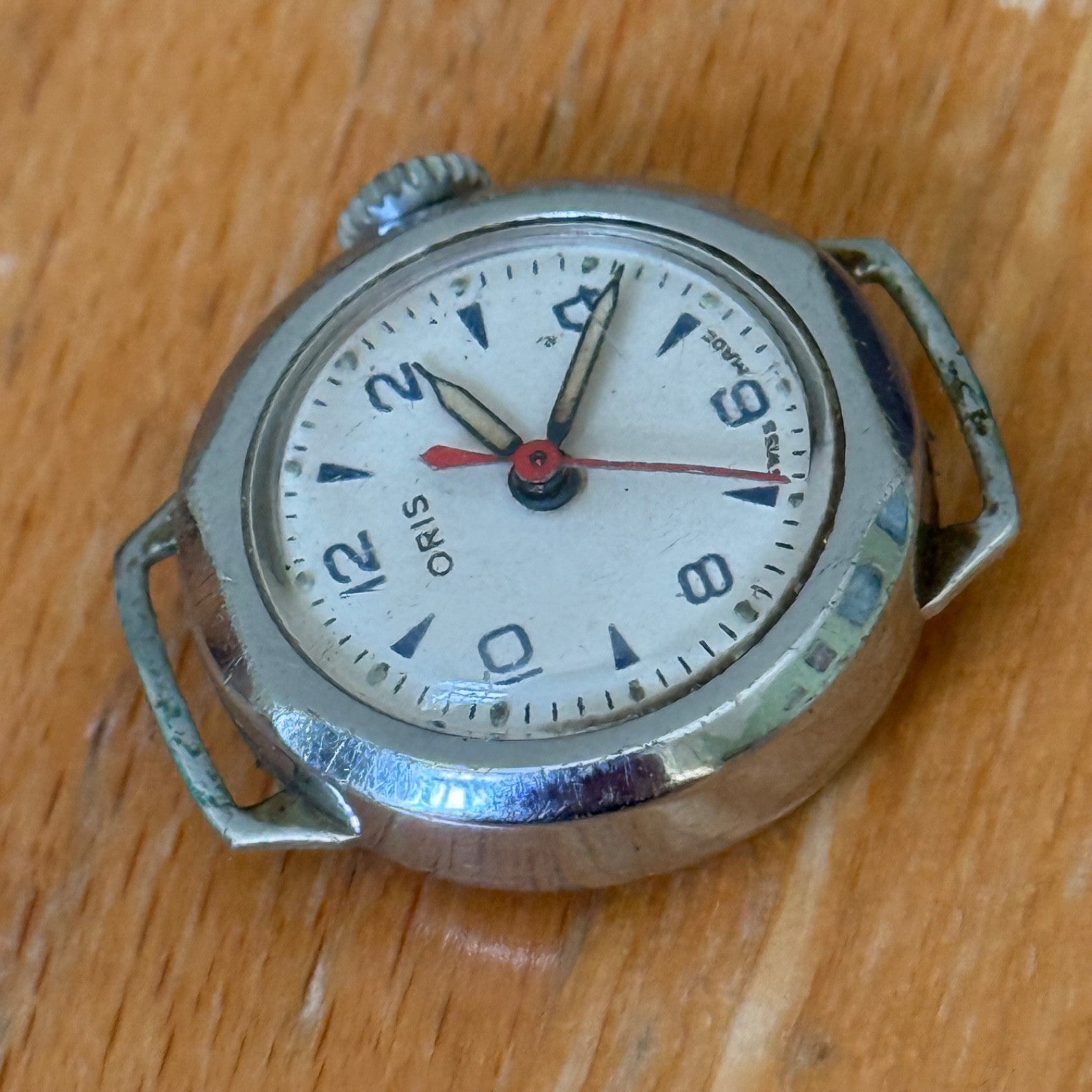 21mm Vintage Oris Cal 612 Blue Indices Swiss Manual Wind Watch PARTS / REPAIR