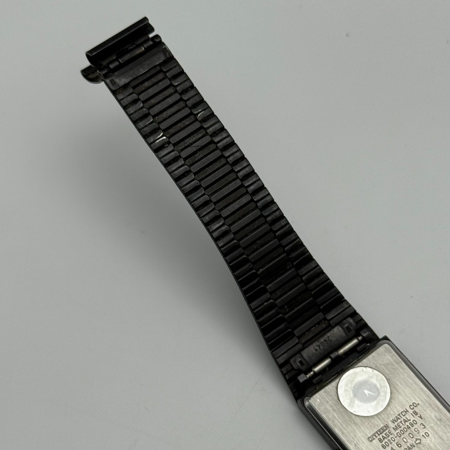 22mm Working Vintage Ladies Citizen CQ Black Dial & Strap Quartz Watch 8 Inches