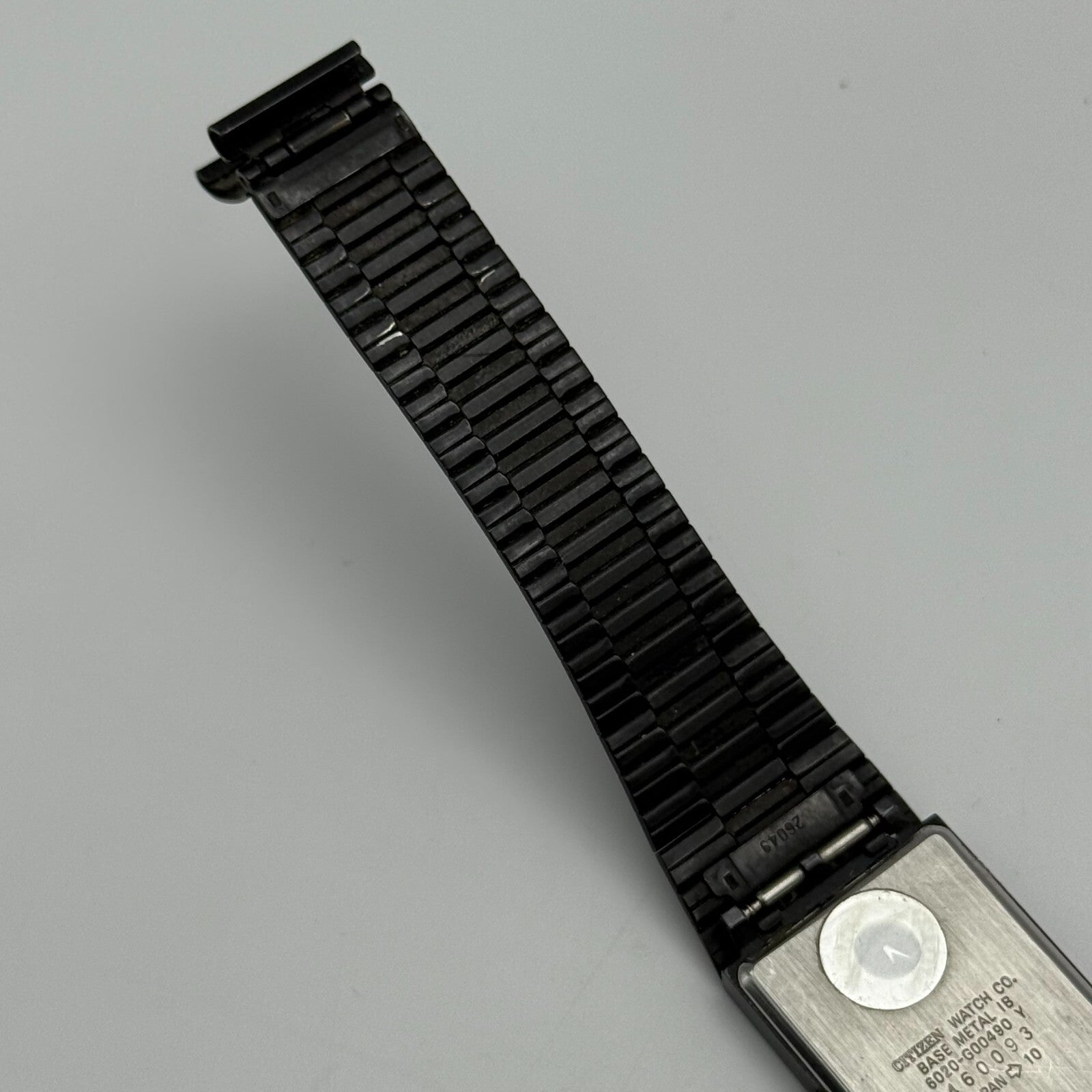 22mm Working Vintage Ladies Citizen CQ Black Dial & Strap Quartz Watch 8 Inches