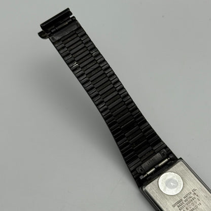 22mm Working Vintage Ladies Citizen CQ Black Dial & Strap Quartz Watch 8 Inches