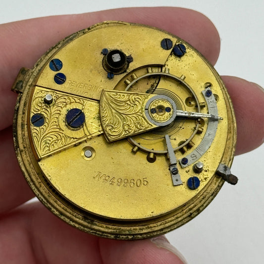 44.6mm Antique J G Graves Sheffield English Express Lever Pocket Watch Movement