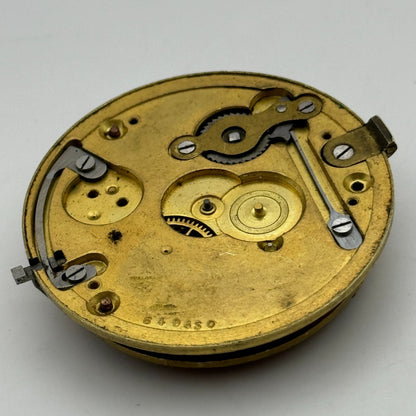 44.6mm Antique Reversing Pinion Key Wound English Pocket Watch Movement PARTS