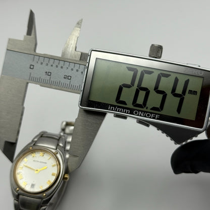 Aston Gerard Ladies Quartz Watch Date Dial Two Tone Bracelet 26mm PARTS REPAIR