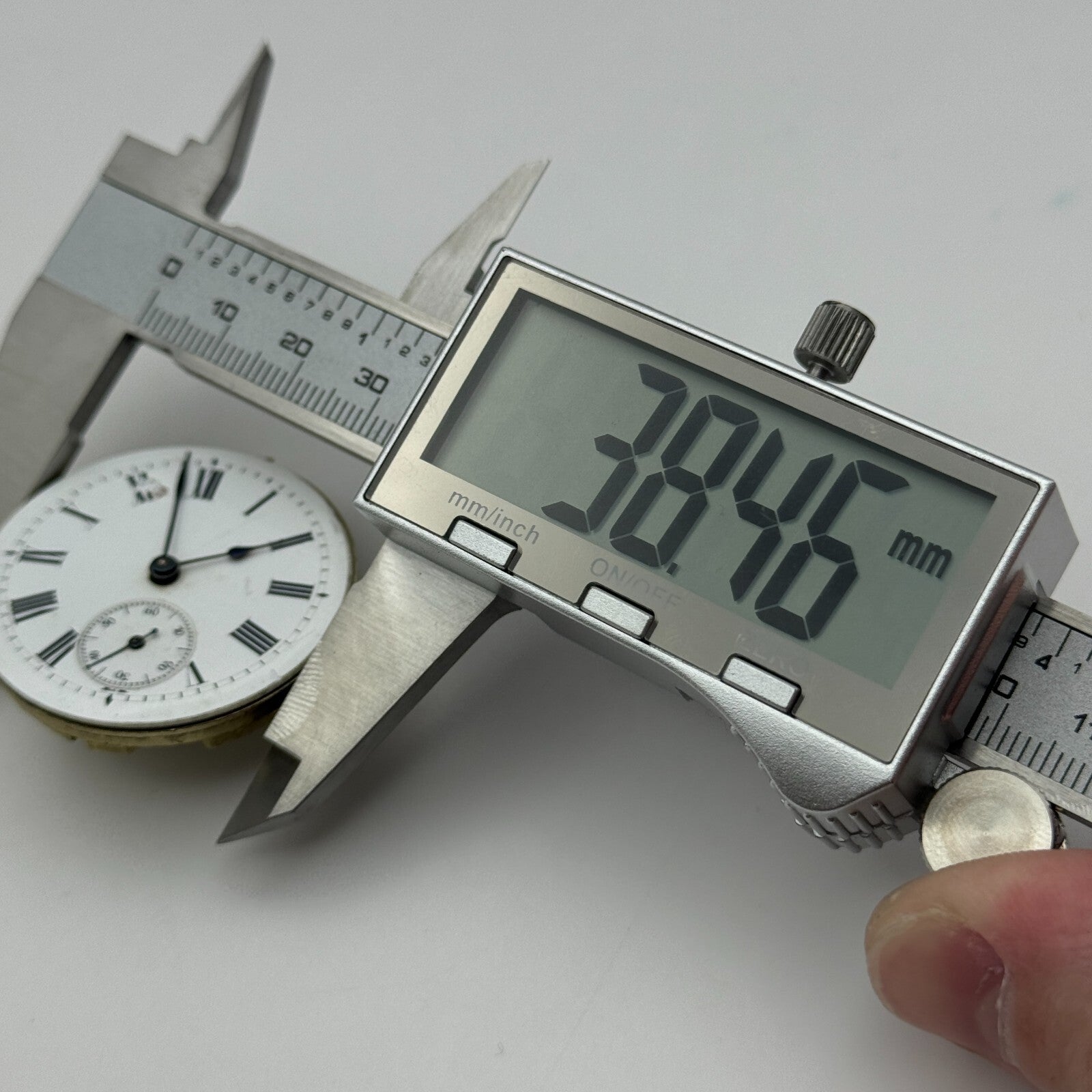 38.6mm Antique Open Face Longines ? Anglo Swiss Pocket Watch Movement PARTS