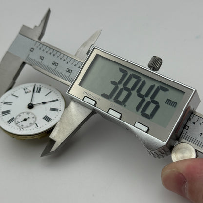 38.6mm Antique Open Face Longines ? Anglo Swiss Pocket Watch Movement PARTS