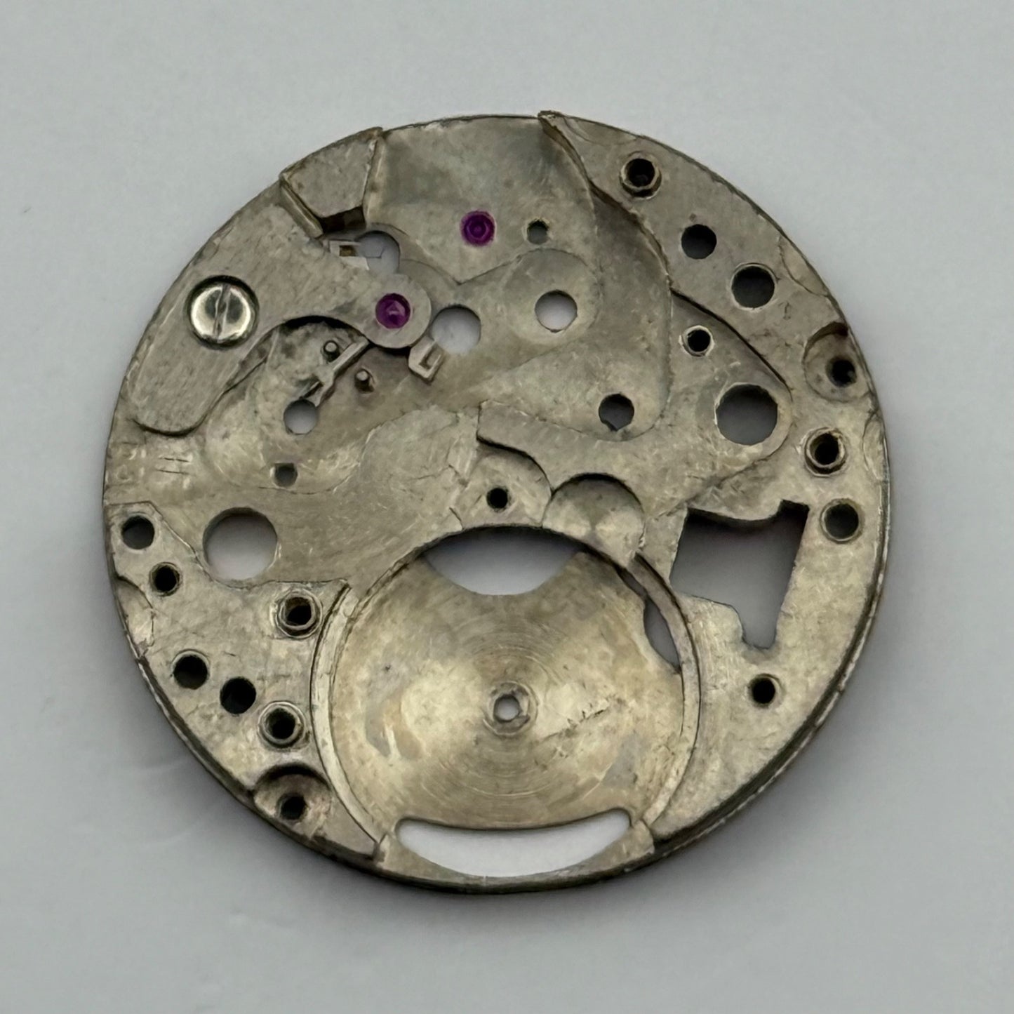 FHF 63 Watch Movement Main Plate Manual Wind Vintage Swiss Parts Repair 19.6mm