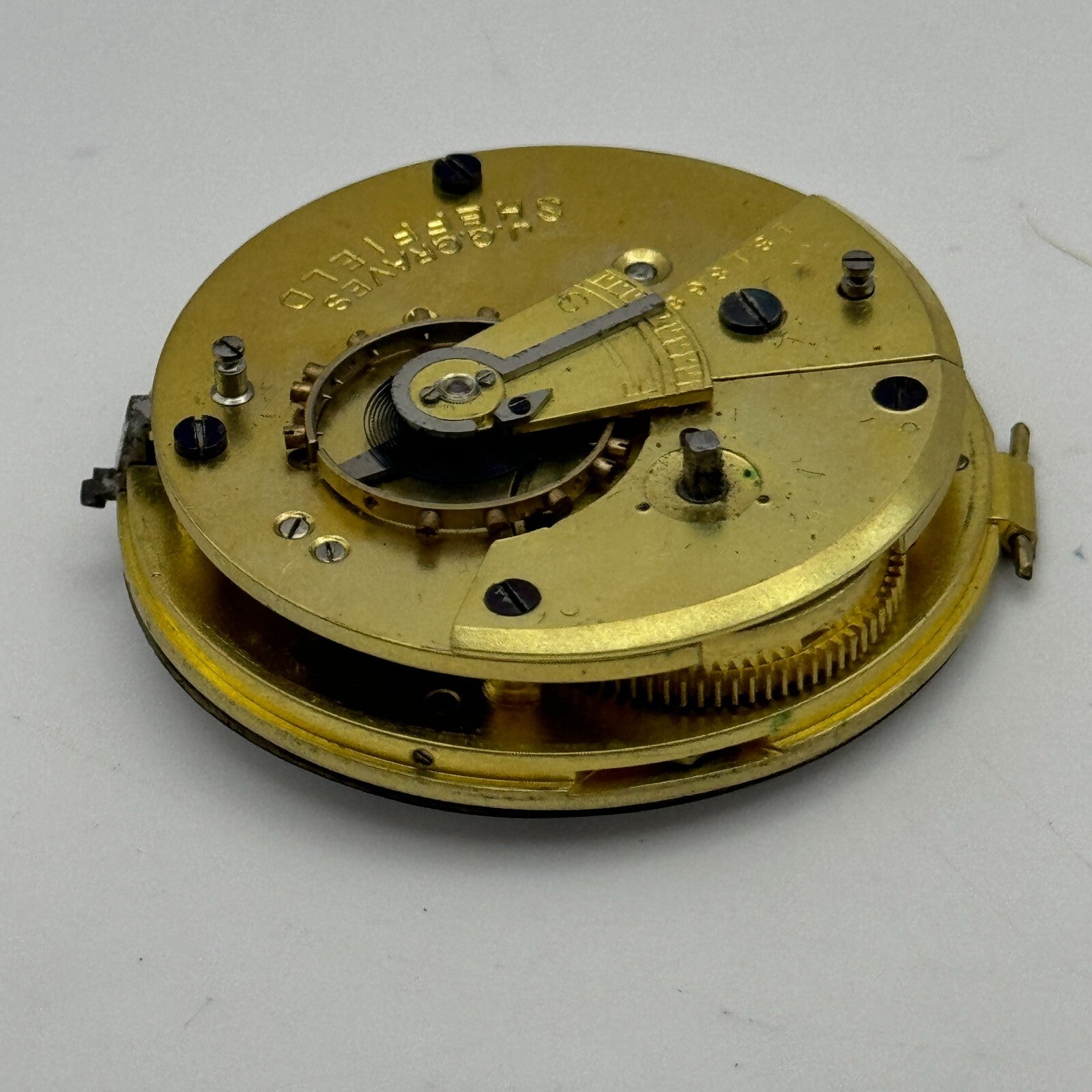 44.9mm Antique J G Graves Sheffield English Express Lever Pocket Watch Movement