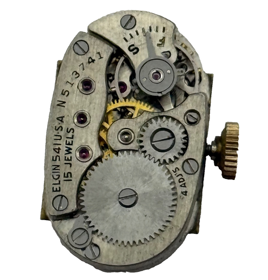 Elgin Grade 541 Model 2 Watch Movement 1951 21/0s American Parts Repair Ladies
