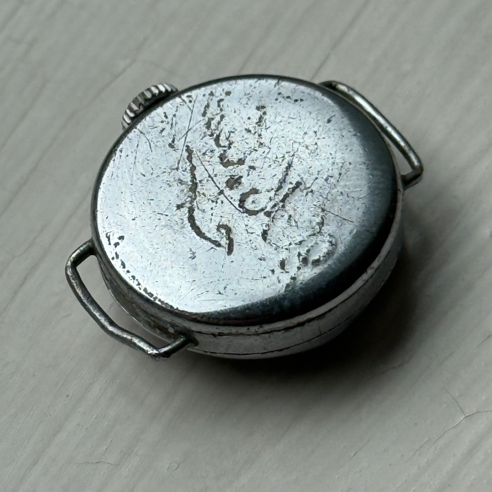 21mm Vintage Engraved D M Lewis Black Dial Manual Wind Watch PARTS / REPAIR