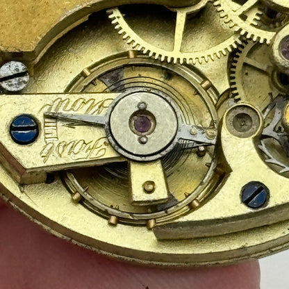 38.6mm Antique Open Face Longines ? Anglo Swiss Pocket Watch Movement PARTS