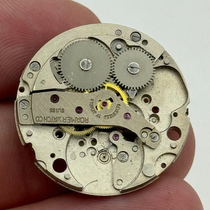 26mm Men's Roamer Cal 43 Partial Manual Wind Watch Movement Swiss Made PARTS