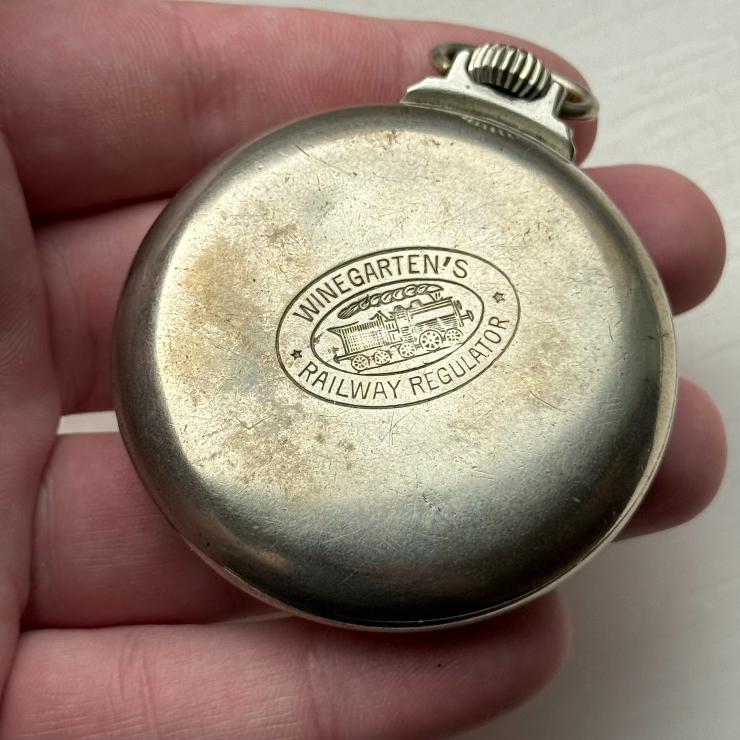 Winegartens Railway Regulator Cortebert Cal 534 Screw Case Pocket Watch Running