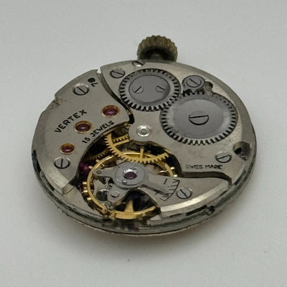 19.7mm Vertex Revue 78 Manual Wind Watch 15 Jewels Movement Swiss Vintage PARTS
