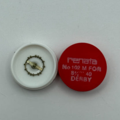 Derby 40 Balance Wheel Complete And Spring  8¾’’’ 102 M Watch Movement Parts NOS