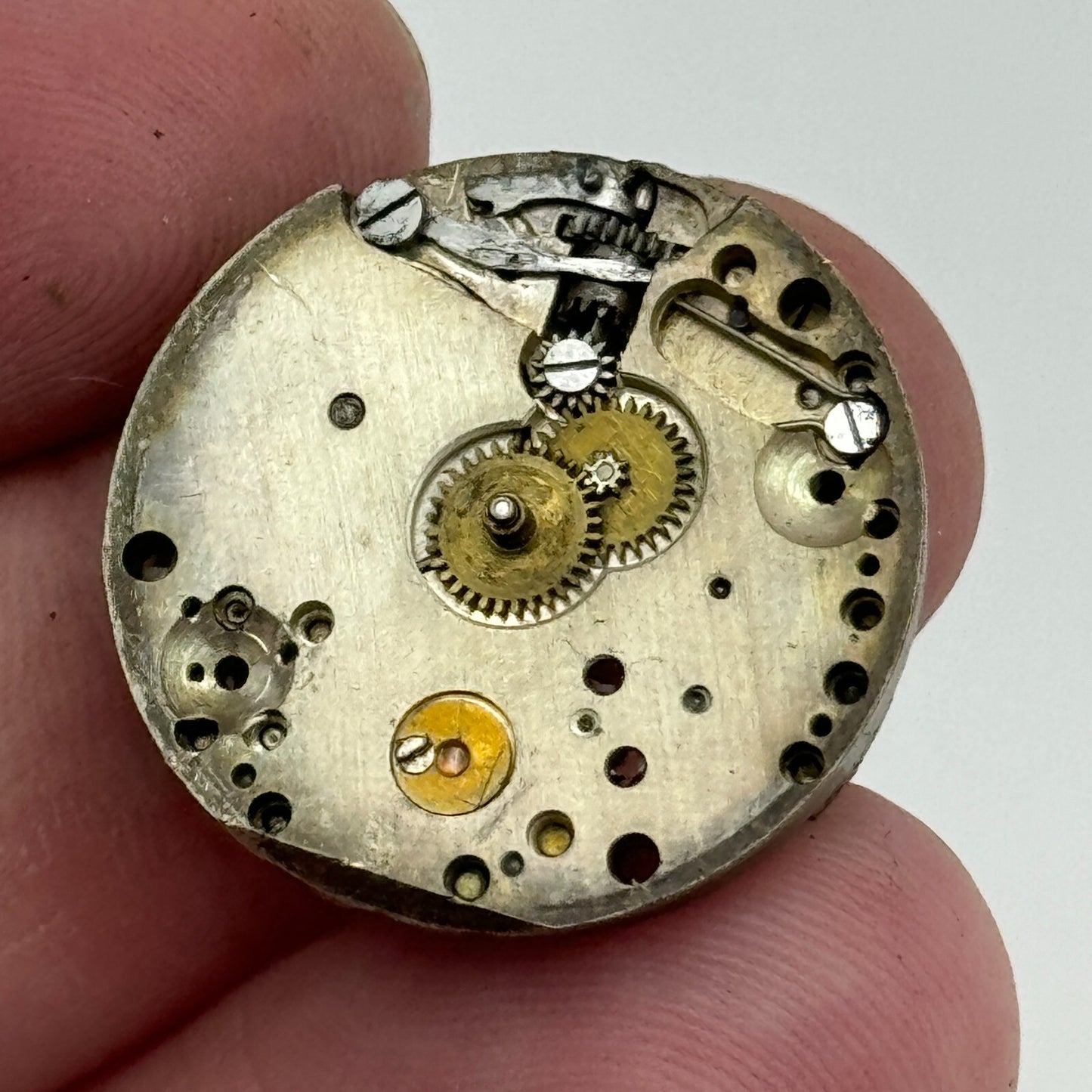 23.6mm Balance Intact 15 Jewels Manual Wind Watch Movement Swiss Vintage PARTS